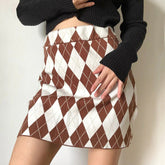 Minirock mit Argyle-Print